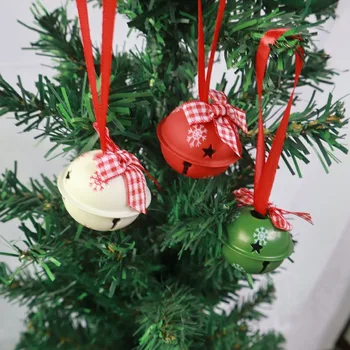 Natal Floco De Neve Sino De Ferro De Arte De Frutas Vermelhas Decoração Pingente Cruz Fronteira De Natal, Decoração De Móveis De Metal De Sino Grande