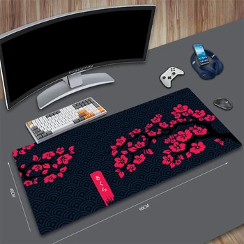 Cereja Grande Mouse Pad 100x50cm Projeto Original do Computador Mousepads Jogos de tapete de rato Teclado Grande Tapete de Mouse Gamer Almofadas Tapetes de Mesa