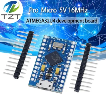 Pro Micro ATmega32U4 5V 16MHz Substituir ATmega328 Para TZTrduino Pro Mini Com 2 Linha de Cabeçalho Pin Por Leonardo Mini Interface Usb
