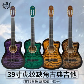 Meibeite 39 polegadas Guitarra Clássica Enfeitar o Painel de Madeira da Guitarra de Adultos de Desempenho Grau de Falta no Canto do Instrumento viola