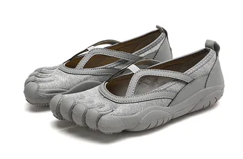 Mulheres de tecido elástico de 5 dedos infantis de sapatos de senhoras anti-derrapante respirável escalada esteira de Pilates, Yoga 5 Dedos do pé calçados