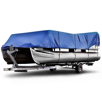 600D Barco do Pontão Tampa de Ajuste para 21-24'Cover Pesados de Grau Marinho de Tecido Oxford Resistente UV, Impermeável Trailerable Para o Quadrado