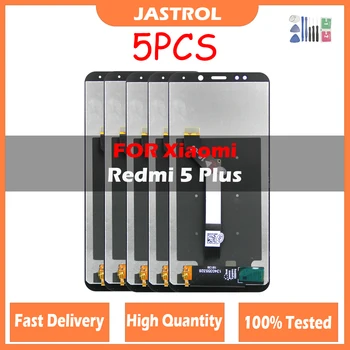 5Pcs/Monte LCD Para Xiaomi Redmi 5 Plus Display LCD Touch Screen Para Redmi 5 Plus LCD Com Moldura de Substituição do Digitador da Reparação