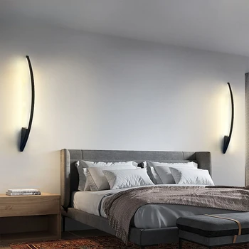 Moderno pendurado na parede 2021 novo LED de iluminação simples sala de estar de estilo arte deco de luxo fundo designer quarto de cabeceira lâmpada de parede