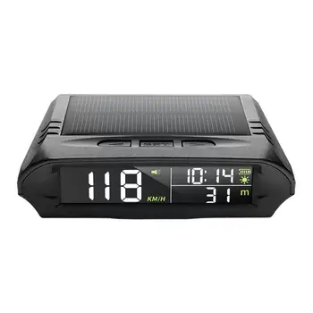 Carro HUD Velocímetro Head Up Display Relógio GPS Temp Solar USB Acessórios Automotivos Cobrar Digital Altitude T4B0