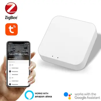 Tuya ZigBee 3.0 Smart Hub, sem fio/sem Fio do Gateway de Ponte para a Aplicação de Voz, Controle Remoto, Funciona com Alexa Inicial do Google Assistente