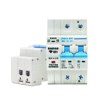 100a Disjuntor Inteligente Interruptor de Curto-Circuito em Casa Smart 220v Automação Disjuntor wi-Fi 2p Ac230v Interruptor de Controle