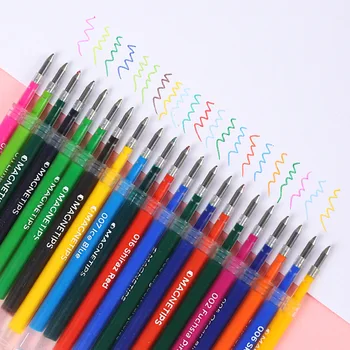 20 Cores/set K35 Tipo Push Canetas de Gel de Tinta Escola de Assinatura de Papelaria Retrátil Multicolor Recargas de Escrever Acessório de Suprimentos
