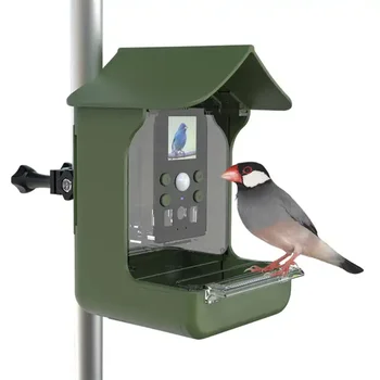 Jardim exterior Impermeável Inteligente Janela Alimentador do Pássaro Selvagem Gazebo de Alimentação e Abeberamento de Suprimentos de Aves Acessórios com a Câmera